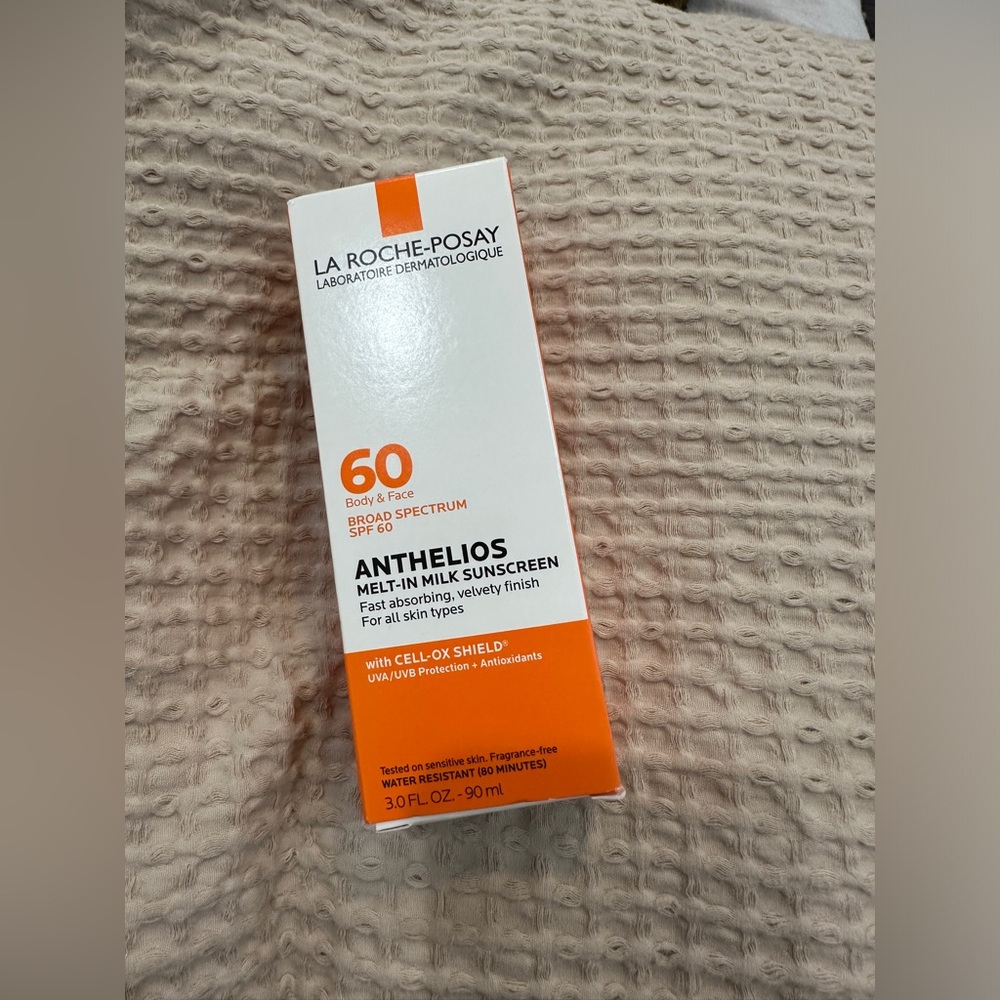 La Roche Posay anthelios 60spf body and face melt in milk sunscreen